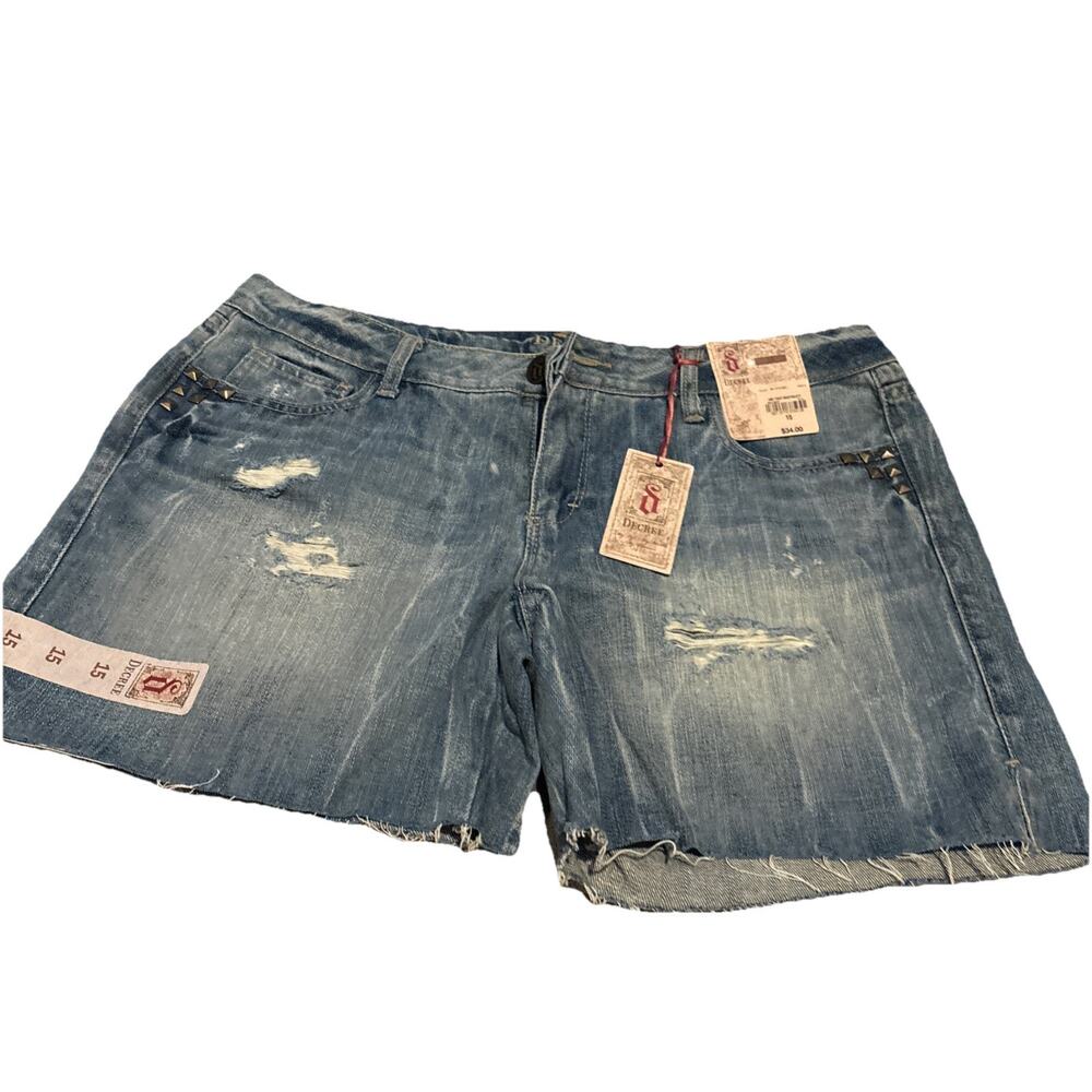 Decree Vintage Y2K Low Rise Denim Mini Skirt Women’s Size 15 Grunge NWT